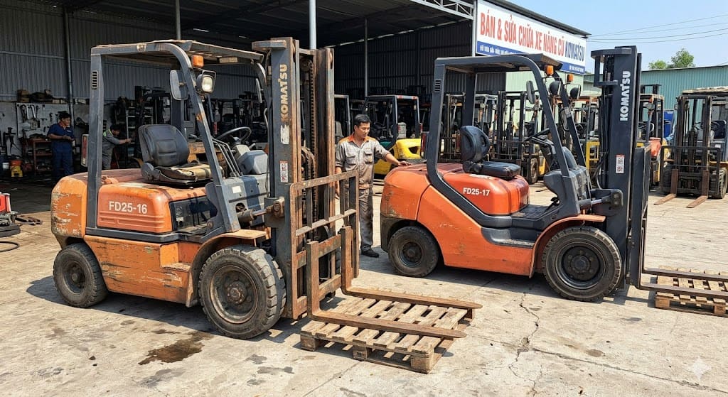 Xe nâng Komatsu cũ 3
