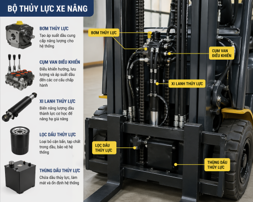 bộ thuỷ lực xe nâng